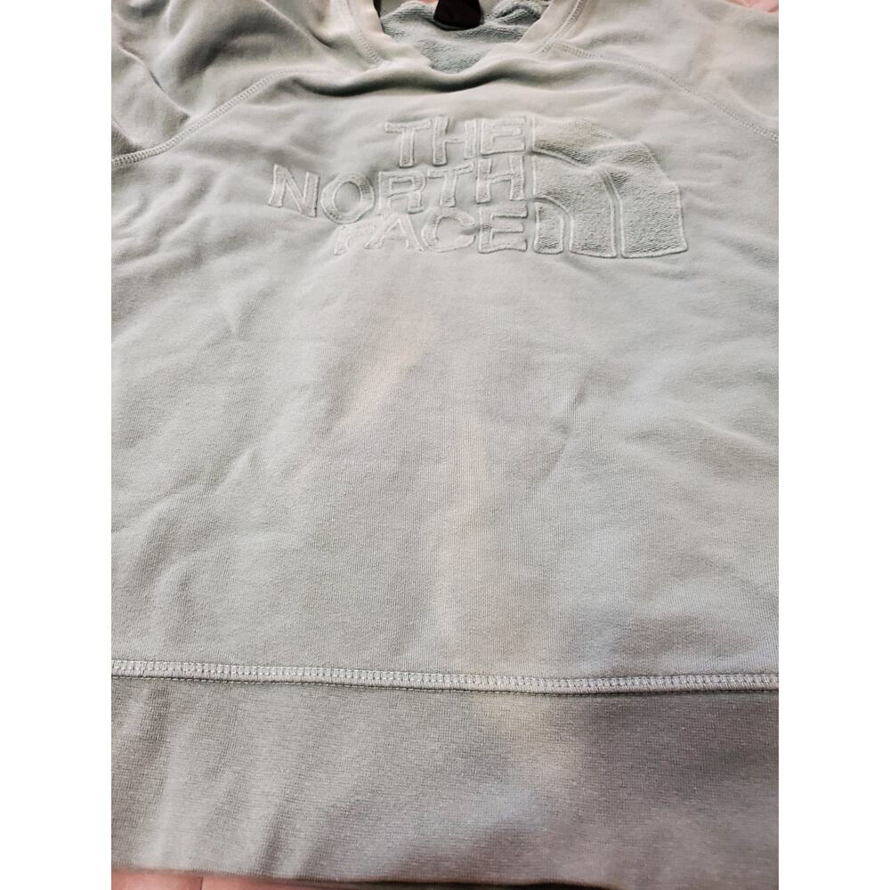 The North Face Women’s Crewneck Sweatshirt Green Logo Pullover Size Small - Picture 4 of 14